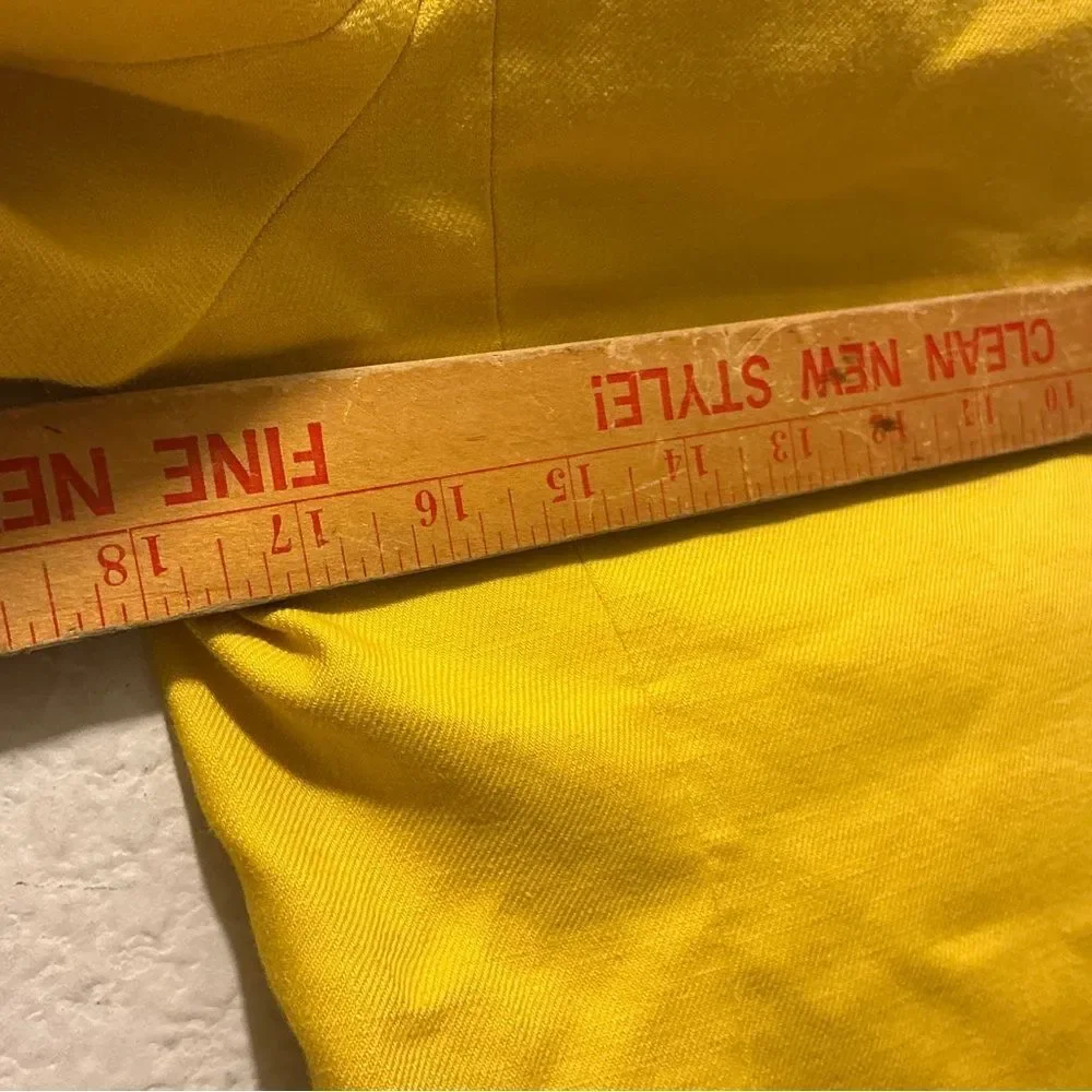 J. Crew Parke Bright Yellow Women's Single-Button Blazer linen blend size 6